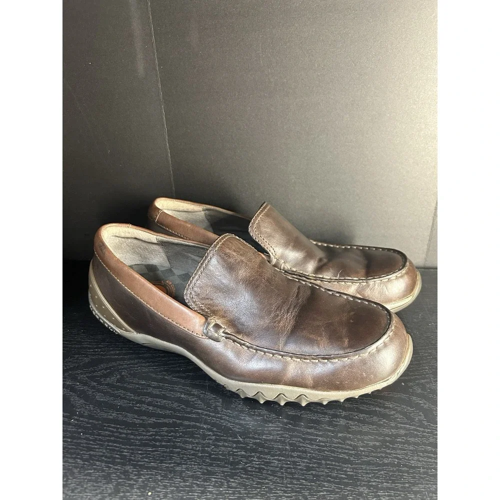 Merrell Men's Brown Throttle Moc Toe Slip On Shoes 8.5 M